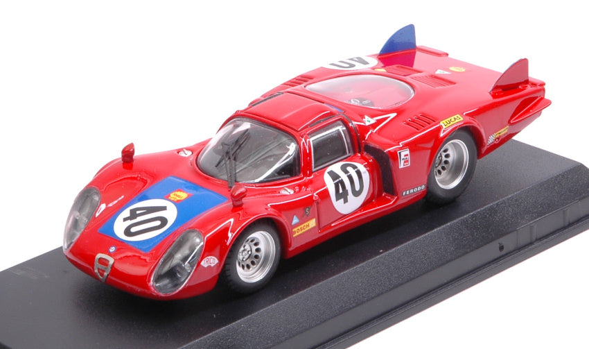 Best Model - ALFA ROMEO 33.2 N.40 6th LM 1968 M.CASONI-G.BISCALDI 1:43 - Cod. BT9255