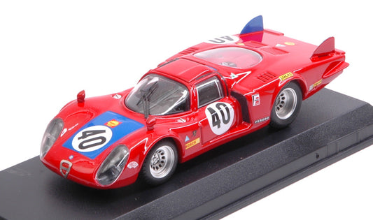 Best Model - ALFA ROMEO 33.2 N.40 6th LM 1968 M.CASONI-G.BISCALDI 1:43 - Cod. BT9255