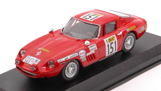 Best Model - FERRARI 275 GTB N.151 DISQUAL.TOUR DE FRANCE 1970 CORENTIN-PREVOST 1:43 - Cod. BT9383