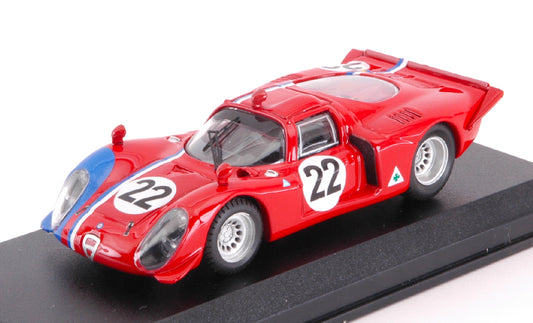 Best Model - ALFA ROMEO 33.2 N.22 1000 KM PARIGI 1968 PILETTE-SLOTEMAKER 1:43 - Cod. BT9419