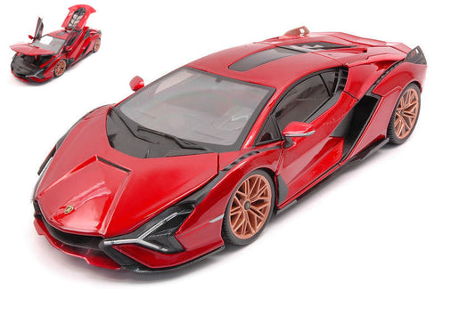 Burago - LAMBORGHINI SIAN FKP 37 2019 METALLIC RED 1:18 - Cod. BU11046R