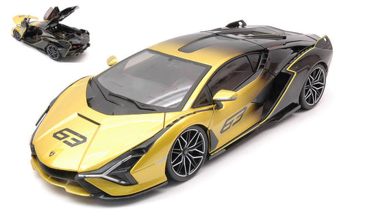 Burago - LAMBORGHINI SIAN FKP 37 N.63 YELLOW FADE COLOUR 2020 1:18 - Cod. BU11100