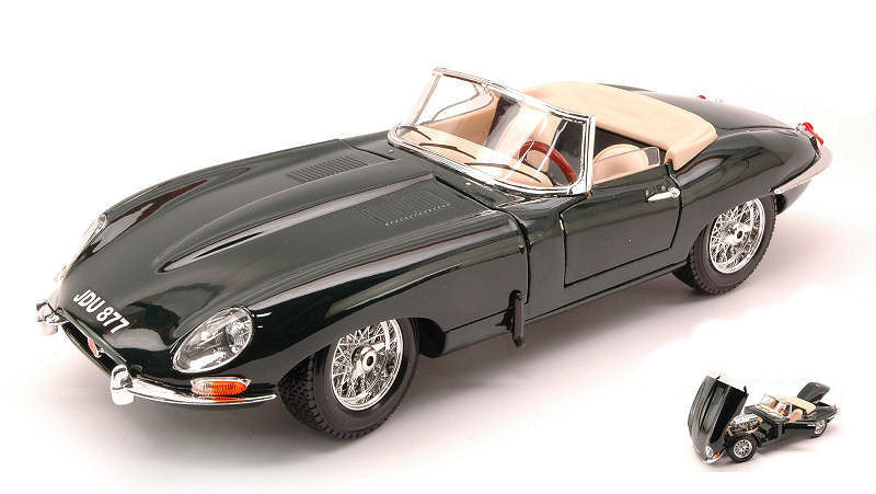 Burago - JAGUAR E CABRIO 1961 GREEN 1:18 - Cod. BU12046GR