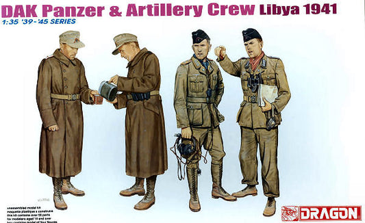 Dragon - DAK PANZER & ARTILLERY CREW (LYBIA 1941) KIT 1:35 - Cod. D6693