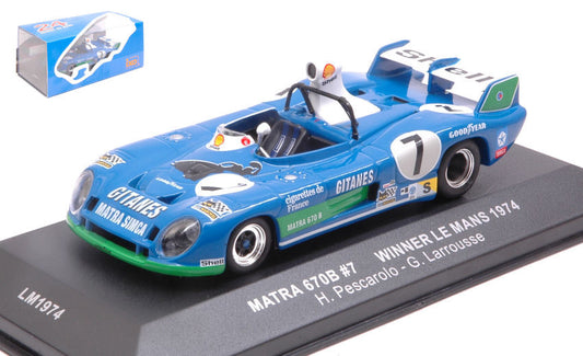 Ixo Model - MATRA MS 670 B N.7 WINNER LM 1974 H.PESCAROLO-G.LARROUSSE 1:43 - Cod. LM1974