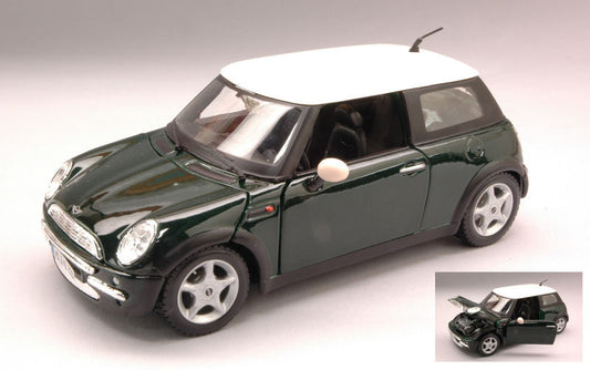 Maisto - NEW MINI COOPER 2002 GREEN W/WHITE ROOF 1:24 - Cod. MI31219