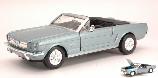 Motormax - FORD MUSTANG CONVERTIBLE 1964 METALLIC LIGHT BLUE 1:24 - Cod. MTM73212LB