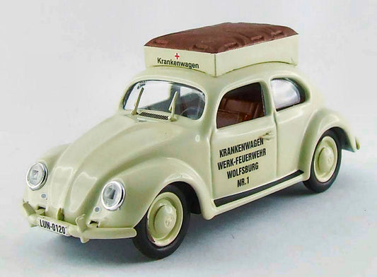 Rio - VW BEETLE AMBULANZA POMPIERI DI WOLSBURG 1950 1:43 - Cod. RI4403