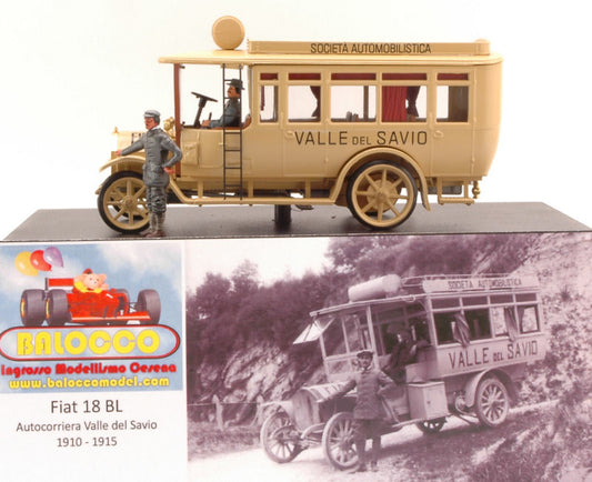 Balocco - FIAT 18BL AUTOCORRIERA VALLESAVIO 1910-1915 ED.LIM.PCS 50 1:43 - Cod. RIBAL01