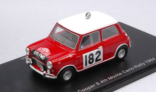 Spark Model - MORRIS COOPER S N.182 4th MONTE CARLO RALLY 1964 T.MAKINEN-P.VANSON 1:43 - Cod. S1191