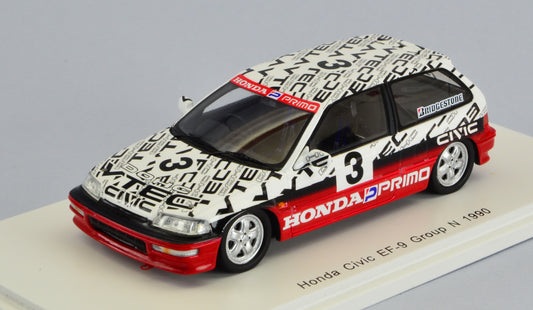 Spark Model - HONDA CIVIC EF9 N.3 SUZUKA CIRCUIT TEST 1990 SATORU NAKAJIMA 1:43 - Cod. S5459