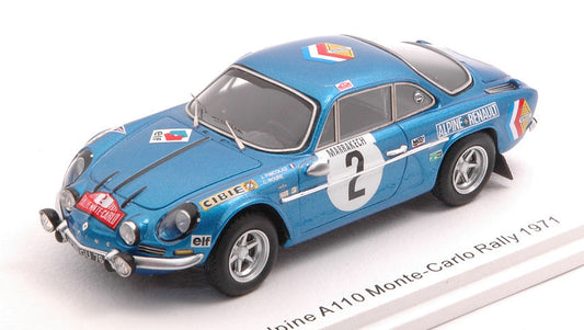 Spark Model - ALPINE A110 N.2 MONTE CARLO 1971 J.P.NICOLAS-C.ROURE 1:43 - Cod. S6108