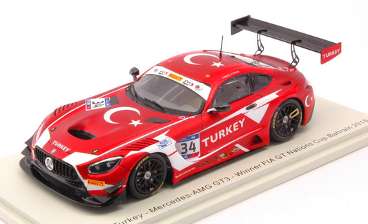 Spark Model - MERCEDES GT3 N.34 WINNER FIA GT BAHRAIN 2018 YOLUC-GUVEN 1:43 - Cod. S6300