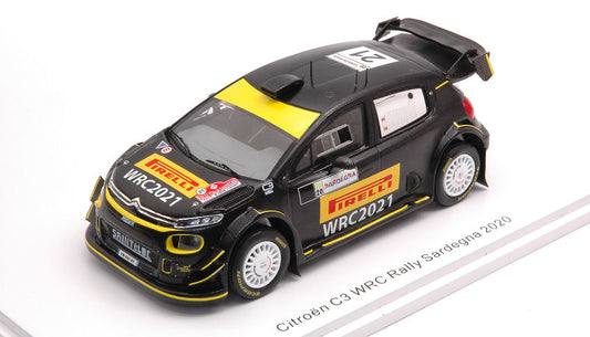 Spark Model - CITROEN C3 RALLY SARDEGNA PIRELLI TEST 2020 P.SOLBERG-A.MIKKELSEN 1:43 - Cod. S6574