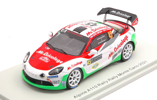 Spark Model - ALPINE A110 N.45 RALLY MONTE CARLO 2021 P.BAFFOUN-A.DUNAND 1:43 - Cod. S6579