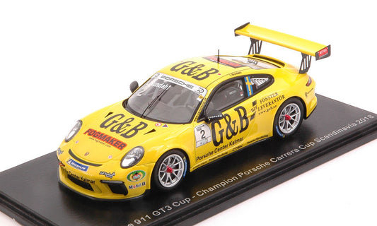 Spark Model - PORSCHE 911 GT3 CUP N.2 CARRERA CUP SCANDINAVIA 2018 L.SUNDAHL 1:43 - Cod. S8501