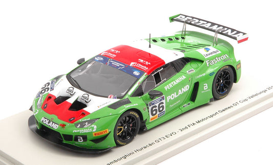Spark Model - LAMBORGHINI HURACAN GT3 N.66 2nd VALLELUNGA 2019 LEWANDOSKI-JANOSZ 1:43 - Cod. S9608