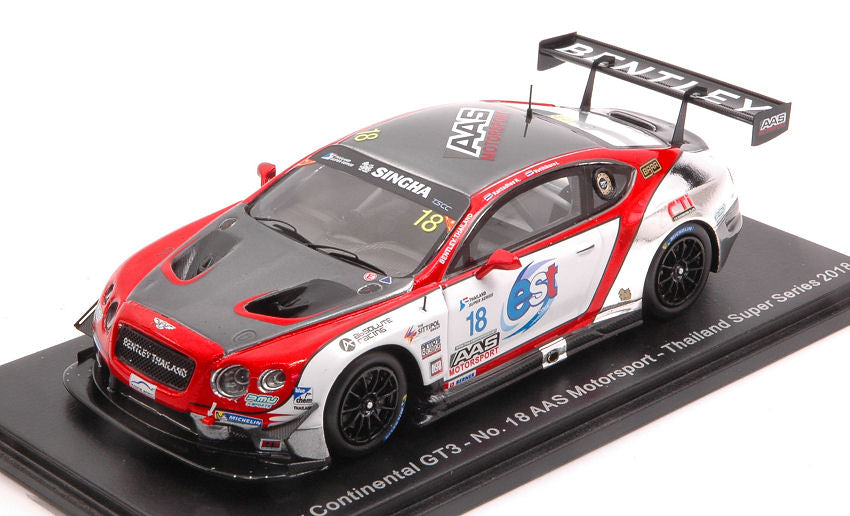 Spark Model - BENTLEY CONTINENTAL GT3 N.18 THAILAND S.SERIES 2018 VUTTHIKORN-KANTAD. - Cod. SA161