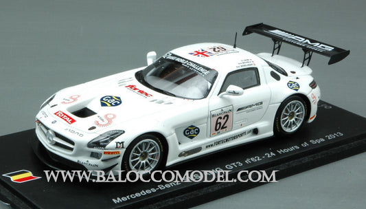 Spark Model - MERCEDES SLS AMG GT3 N.62 31th SPA 2013 WEBB-WENDLINGER-BRUNDLE 1:43 - Cod. SB048