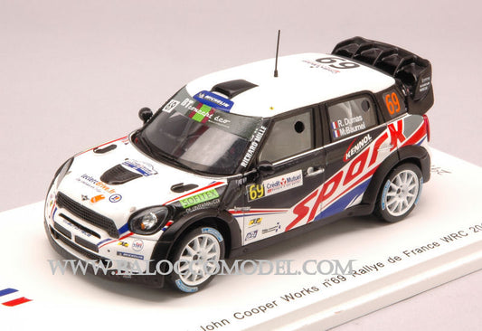 Spark Model - MINI JOHN COOPER N.69 RALLY DE FRANCE 2012 DUMAS-BAUMEL 1:43 - Cod. SF040