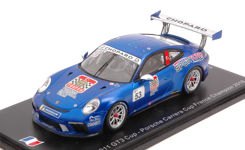 Spark Model - PORSCHE 911 GT3 N.53 CARRERA CUP FRANCE CHAMPION 2018 A.GUVEN 1:43 - Cod. SF140