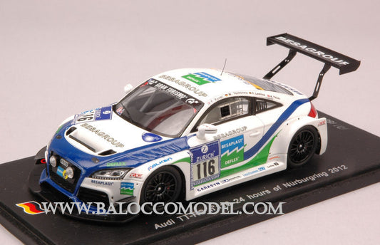 Spark Model - AUDI TT-RS N.116 24H NURBURGRING 2012 KOVAC-TSCHORNIA-LESTRUP-THIIM 1:43 - Cod. SG066