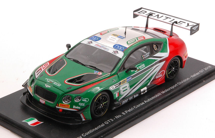 Spark Model - BENTLEY CONTINENTAL GT3 N.8 ITALIAN GT 2018 NLARINI-A.CAFFI 1:43 - Cod. SI007