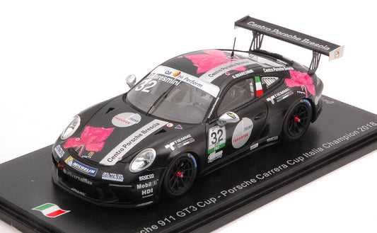 Spark Model - PORSCHE 911 GT3 N.32 CARRERA CUP ITALIA CHAMPION 2018 G.QUARESMINI 1:43 - Cod. SI008