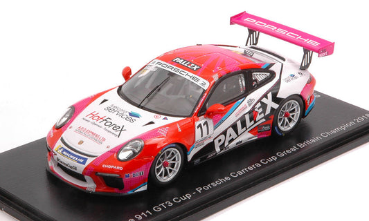 Spark Model - PORSCHE 911 GT3 N.11 CARRERA CUP GREAT BRITAIN CHAMP.2018 T.ELINAS 1:43 - Cod. UK004