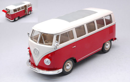 Welly - VW T1 BUS 1962 RED/WHITE 1:24 - Cod. WE1212