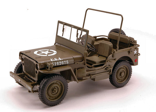 Welly - JEEP WILLYS 1/4 TON US ARMY TRUCK OPEN MATT OLIVE 1:18 - Cod. WE18055C