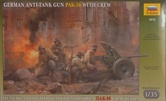 Zvezda - GERMAN ANTI TANK GUN PAK KIT 1:35 - Cod. Z3610
