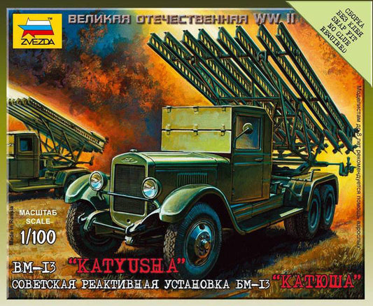 Zvezda - KATJUSHA SOVIET ROCKET LAUNCHER KIT 1:100 - Cod. Z6128