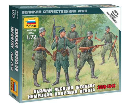 Zvezda - GERMAN REGULAR INFANTRY 1939/43 KIT 1:72 - Cod. Z6178