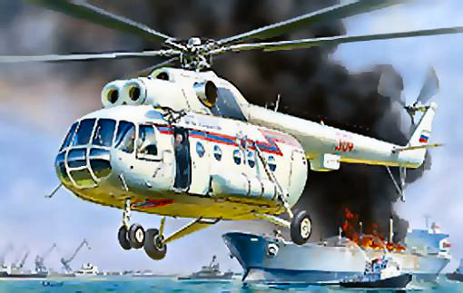 Zvezda - MIL MI 8 RESCUE HELICOPTER KIT 1:72 - Cod. Z7254