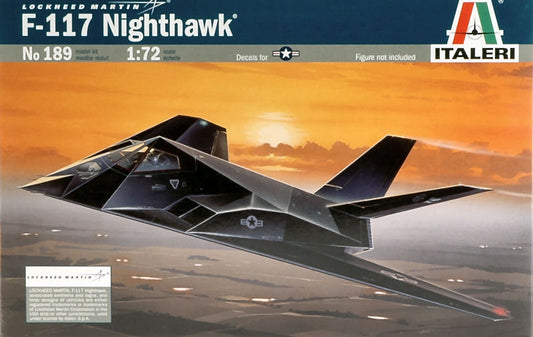 Italeri - AEREO F-117 NIGHTHAWK 2 VERSIONS DECALS KIT 1:72 - Cod. IT0189