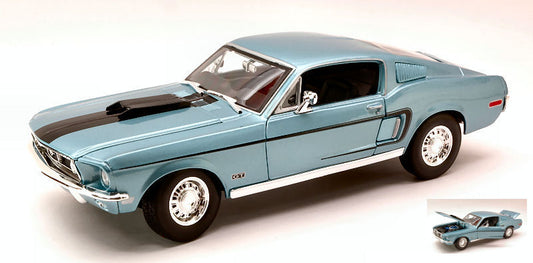 Maisto - FORD MUSTANG GT COBRA JET 1968 LIGHT BLUE METALLIC 1:18 - Cod. MI31167LB