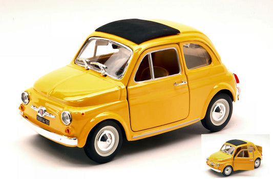 Burago - FIAT 500 F 1965 YELLOW 1:24 - Cod. BU22098Y