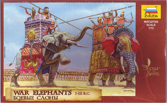 Zvezda - WAR ELEPHANTS SOLDATINI KIT 1:72 - Cod. Z8011