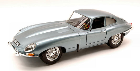 Burago - JAGUAR E COUPE' 1961 SILVERBLUE 1:18 - Cod. BU12044SB