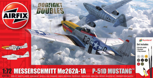 Airfix - MESSERSCHMITT ME262 AND P51D MUSTANG DOGFIGHT DOUBLE KIT 1:72 - Cod. A50183