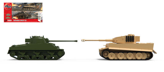 Airfix - CLASSIC CONFLICT TIGER 1 VS SHERMAN FIREFLY KIT 1:72 - Cod. A50186