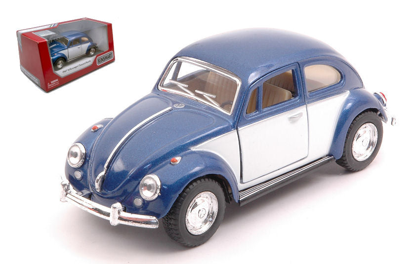 Kinsmart - VW CLASSICAL BEETLE 1967 BLUE/WHITE cm 12 BOX - Cod. KT5373WB