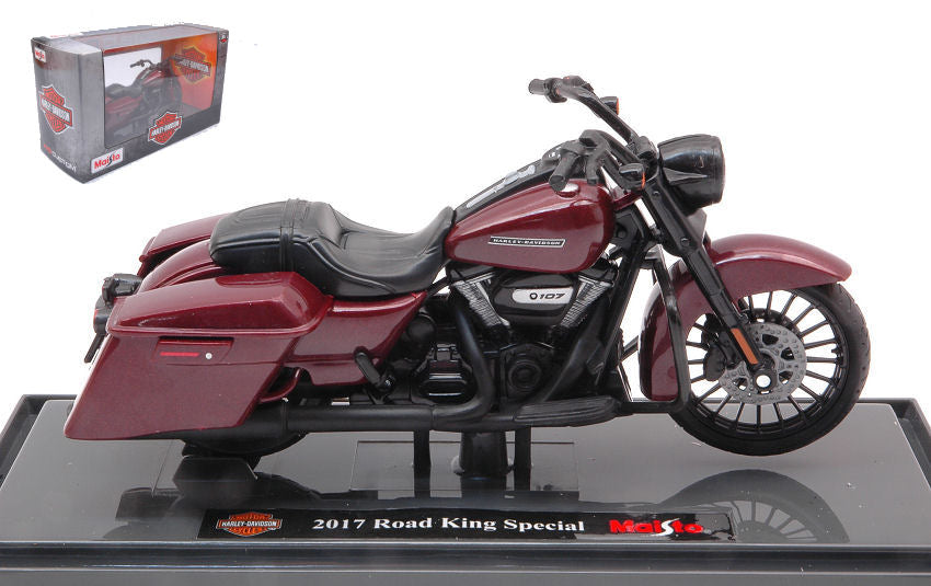 Maisto - HARLEY DAVIDSON ROAD KING SPECIAL 2017 DARK RED 1:18 - Cod. MI19138R