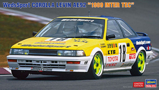 Hasegawa - WedsSPORT COROLLA LEVIN AE92 1989 INTER TEC KIT 1:24 - Cod. HA20531