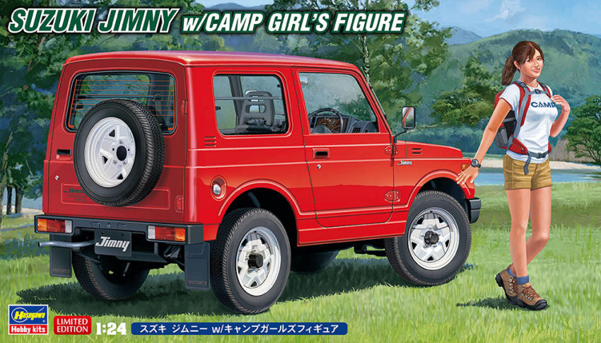 Hasegawa - SUZUKI JIMNY W/CAMP GIRL'S FIGURE KIT 1:24 - Cod. HA52301