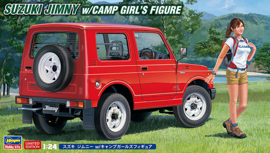 Hasegawa - SUZUKI JIMNY W/CAMP GIRL'S FIGURE KIT 1:24 - Cod. HA52301