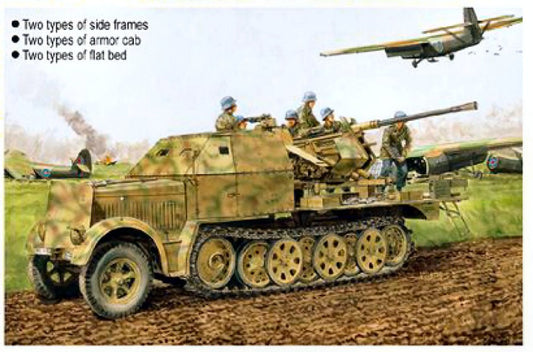 Dragon - SD.KFZ.7/2 3,7 cm FLAK 37 E/ARMOR KIT 1:35 - Cod. D6542