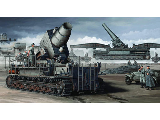 Trumpeter - MORSER KARL-GERAT 040 041 ON RAILWAY TRANSPORT CARRIER KIT 1:35 - Cod. TP0208
