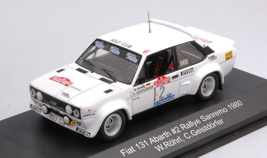 Cmr Classic Model Replicars - FIAT 131 ABARTH N.2 RALLY SAN REMO 1980 W.ROHRL-C.GEISTDORFER 1:43 - Cod. WRC020